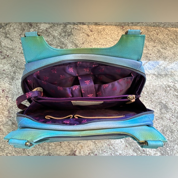 Anuschka Artistic Historic Route 66 Shoulder Bag - Picture 12 of 16